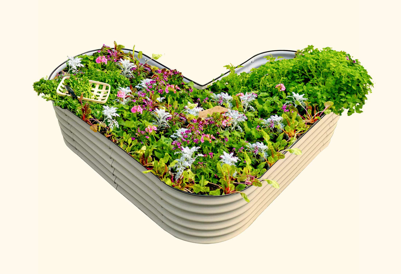 L-Shaped Raised Garden Bed Kit - Standard Size 17" Tall