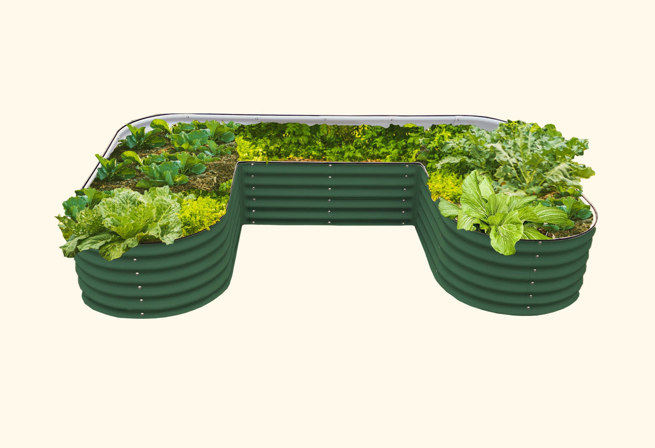 17" Tall U-Shaped Raised Garden Bed Kit - Standard Size