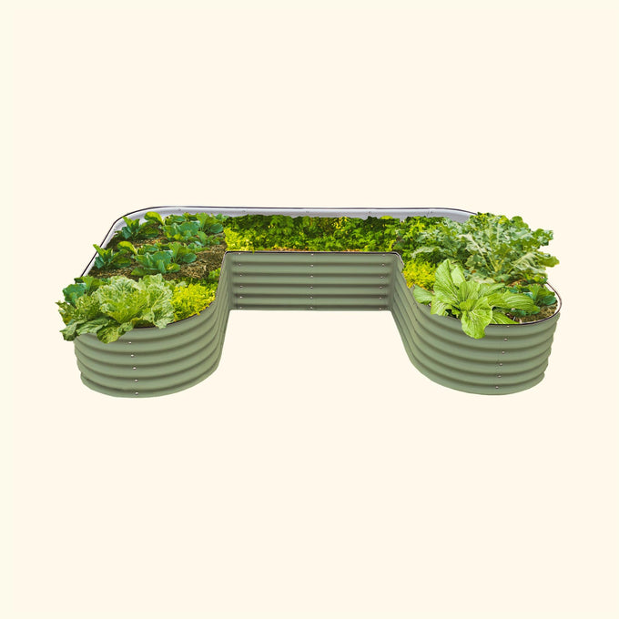 17" Tall U-Shaped Raised Garden Bed Kit - Standard Size