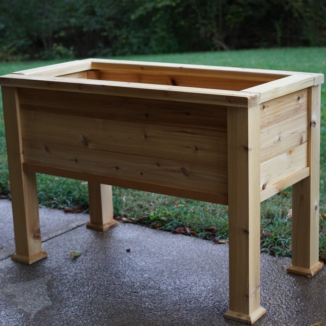 Elevated Cedar Raised Bed Planter