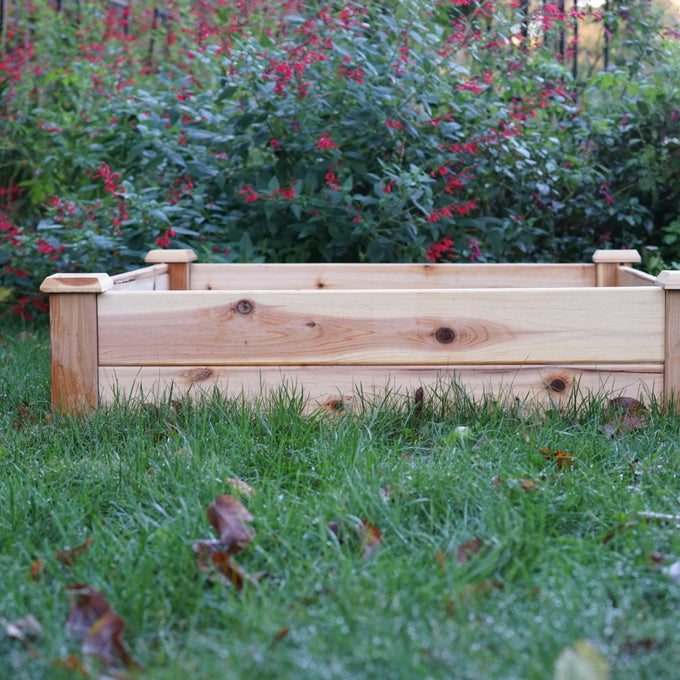 Cedar Raised Bed Garden with Caps