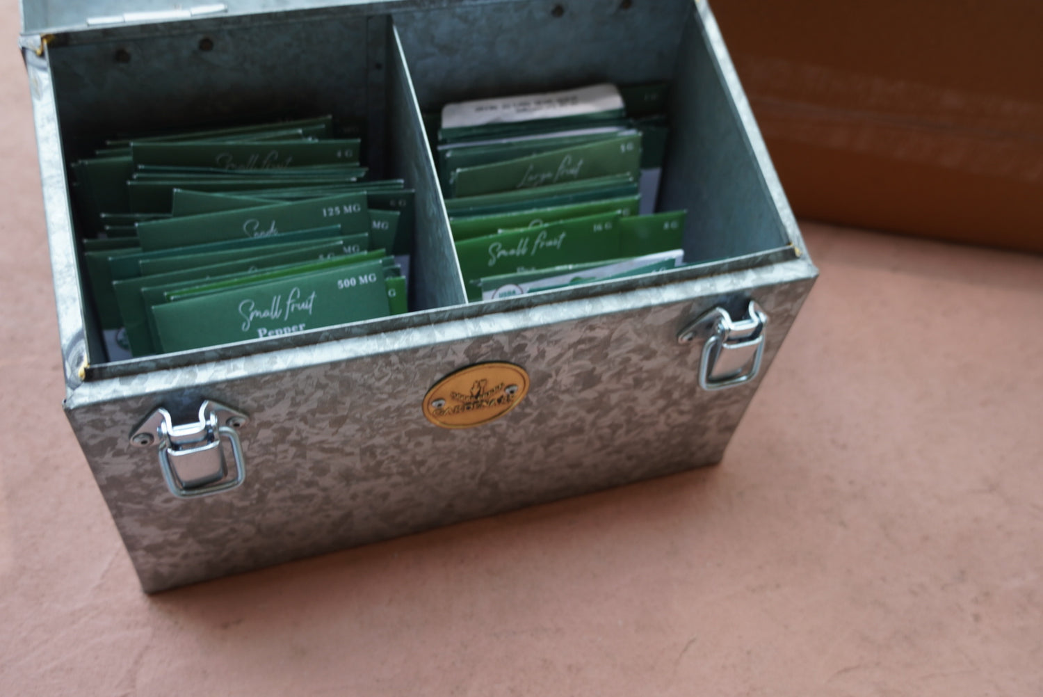 Galvanized Seed Storage Organizer