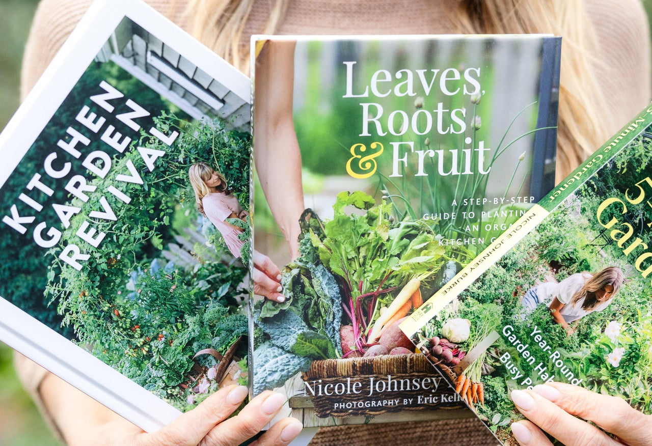 Book Trio: Kitchen Garden Revival, Leaves, Roots and Fruit, and The 5-Minute Gardener