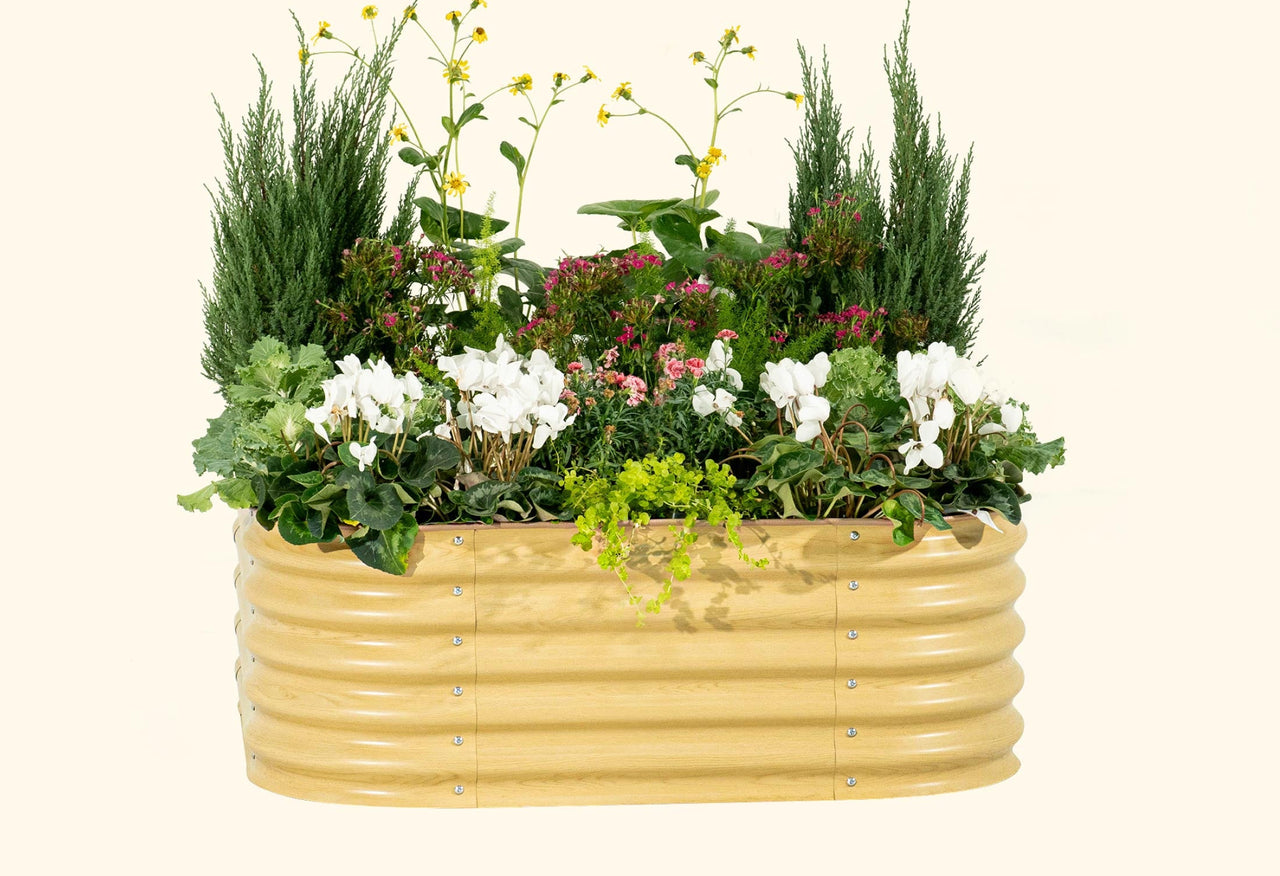 17" Tall 4 In 1 Small Modular Metal Raised Garden Bed Kit