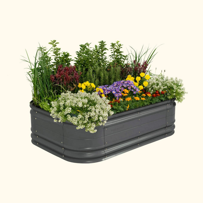 Medium Novel Modular Metal Raised Garden Bed Kit 17" Tall 6 In 1