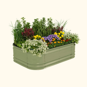 Medium Novel Modular Metal Raised Garden Bed Kit 17" Tall 6 In 1