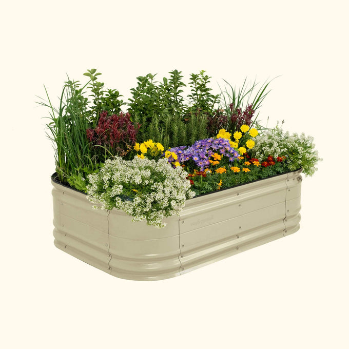 Medium Novel Modular Metal Raised Garden Bed Kit 17" Tall 6 In 1