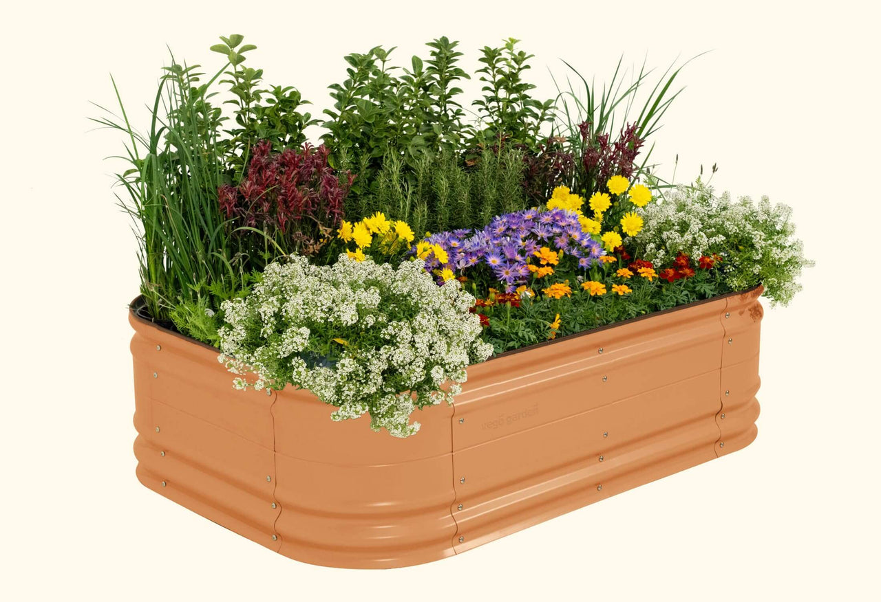 Medium Novel Modular Metal Raised Garden Bed Kit 17" Tall 6 In 1