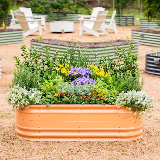 Medium Novel Modular Metal Raised Garden Bed Kit 17" Tall 6 In 1