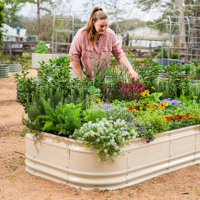 Medium Novel Modular Metal Raised Garden Bed Kit 17" Tall 6 In 1