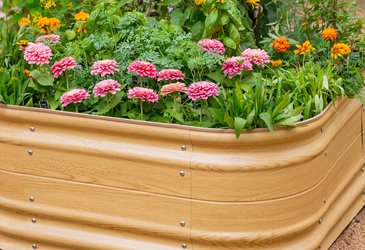 Medium Novel Modular Metal Raised Garden Bed Kit 17" Tall 6 In 1