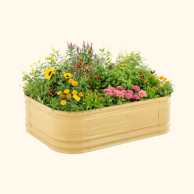 Medium Novel Modular Metal Raised Garden Bed Kit 17" Tall 6 In 1