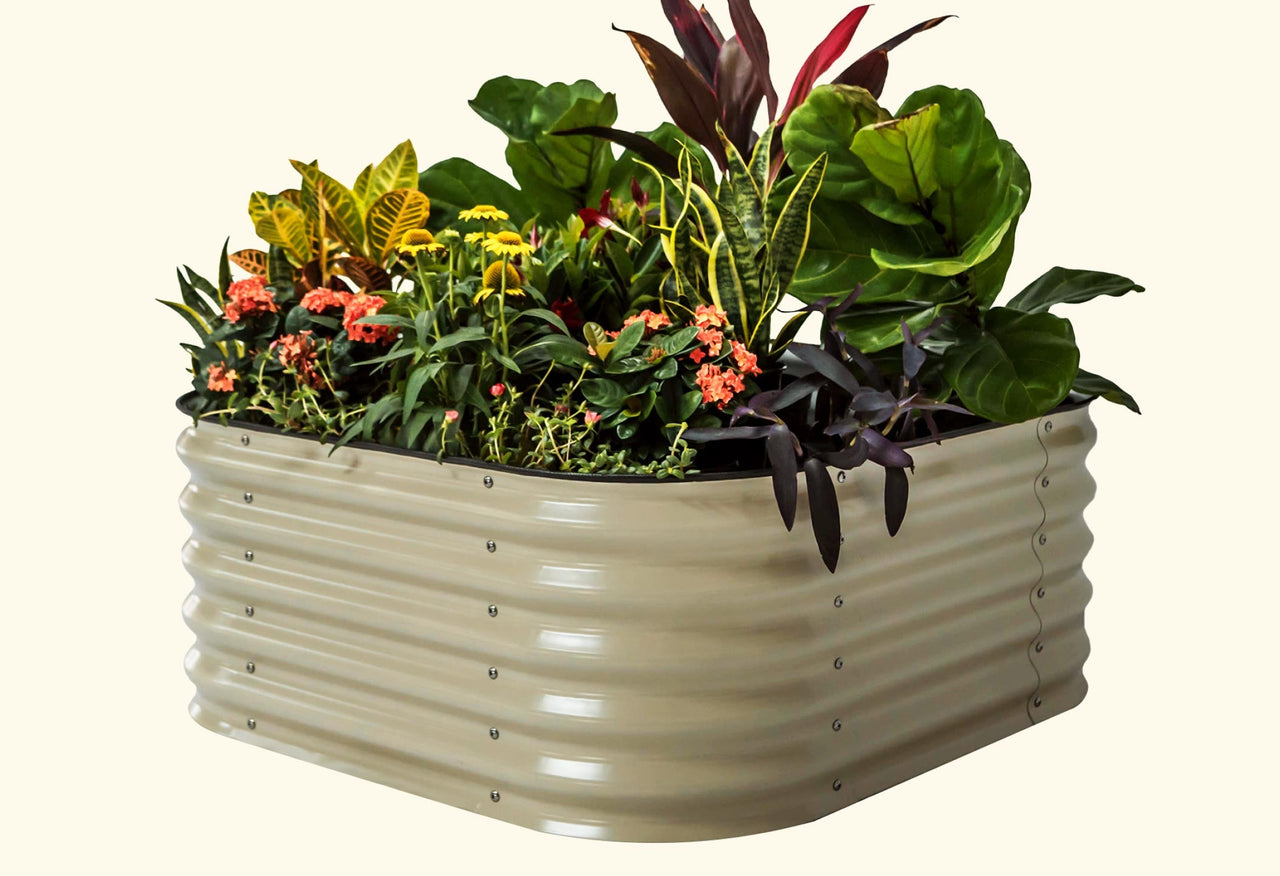 17" Tall 4 In 1 Small Modular Metal Raised Garden Bed Kit