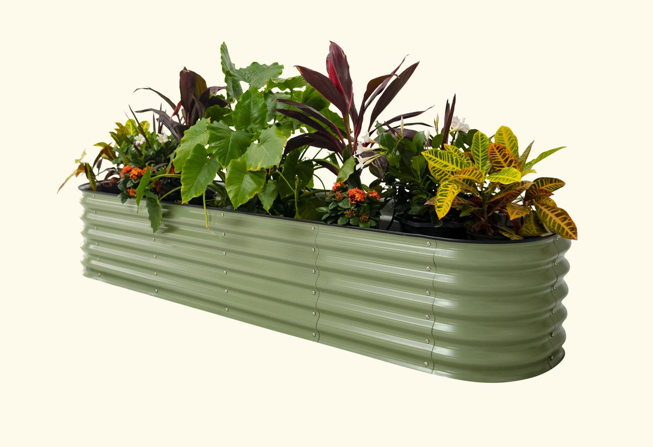 17" Tall 9 In 1 Large Modular Metal Raised Garden Bed Kit