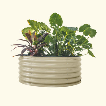 Wide Round Metal Raised Garden Bed Kit 17" Tall 42"