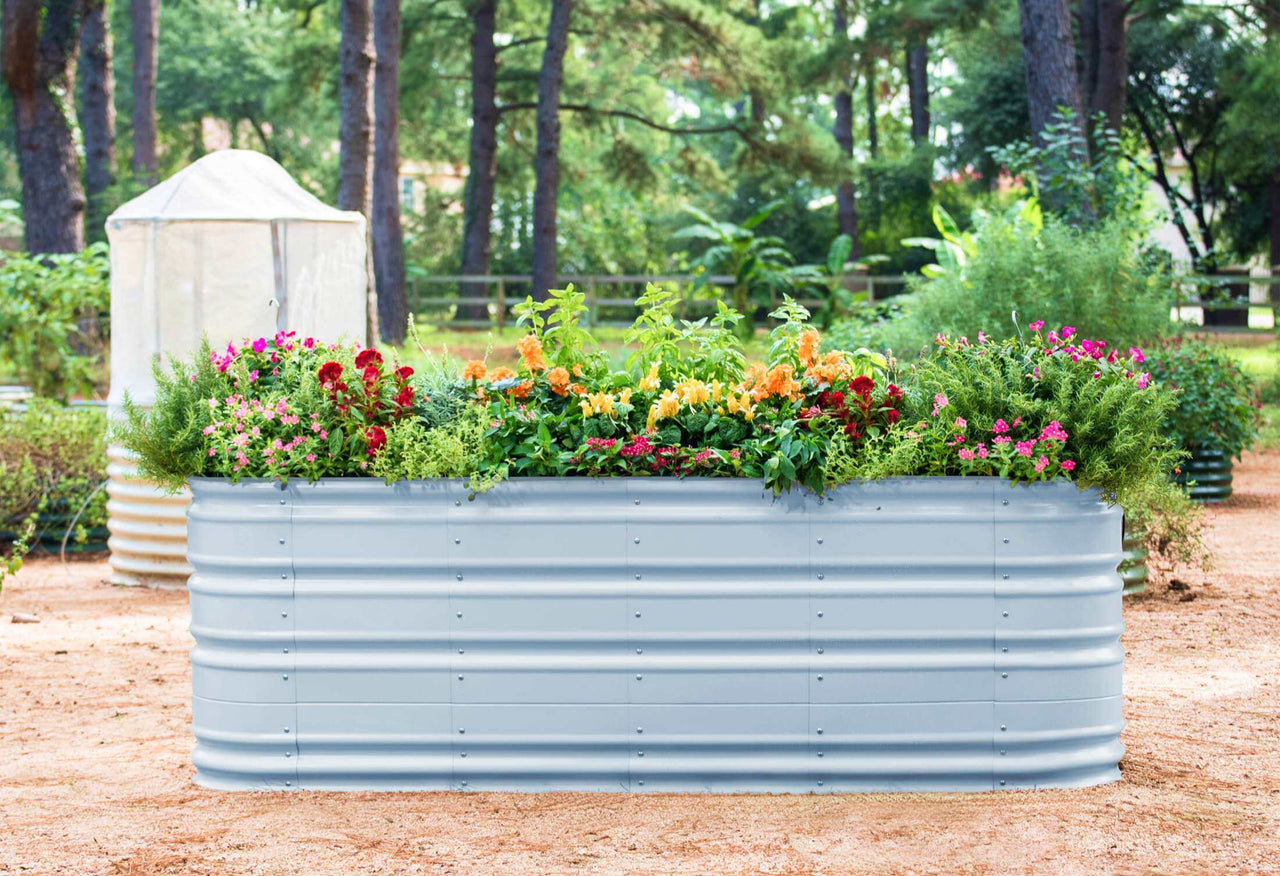 Large Novel Modular Metal Raised Garden Bed Kit 32" Tall 9 In 1