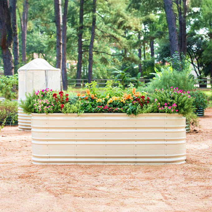 Large Novel Modular Metal Raised Garden Bed Kit 32" Tall 9 In 1