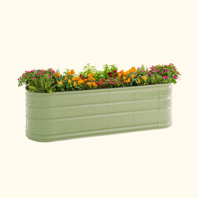 Large Novel Modular Metal Raised Garden Bed Kit 32" Tall 9 In 1