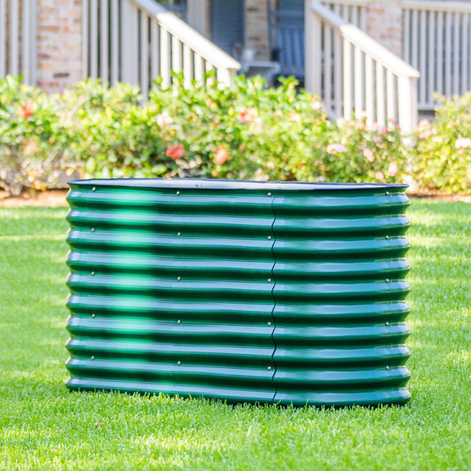 Small Modular Metal Raised Garden Bed Kit 32" Extra Tall 4 In 1