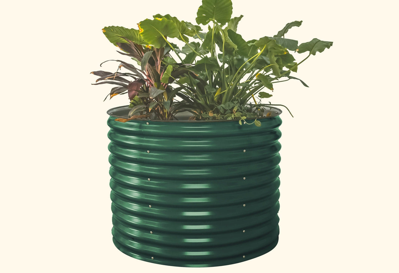 32" Extra Tall 42" Wide Round Metal Raised Garden Bed Kit