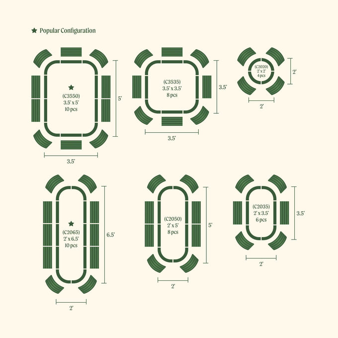 Medium Novel Modular Metal Raised Garden Bed Kit 17" Tall 6 In 1