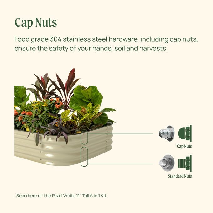 Medium Modular Metal Raised Garden Bed Kit 11" Tall 6 In 1
