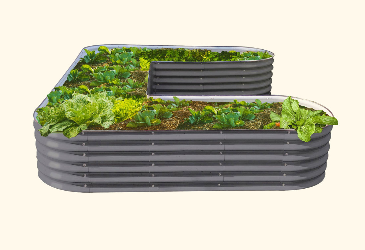 Tall U-Shaped Raised Garden Bed Kit 17" Tall- Large Size