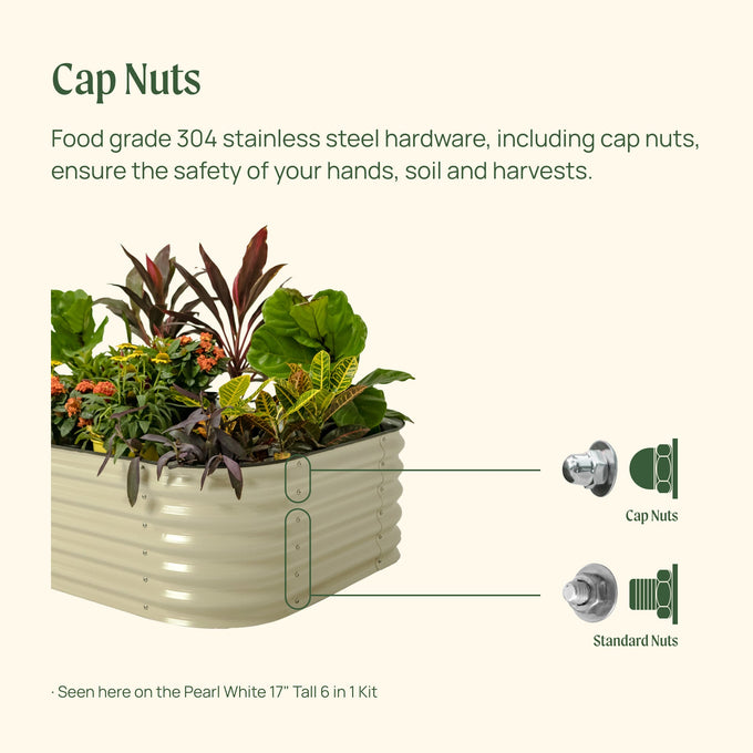 Wide Round Metal Raised Garden Bed Kit 17" Tall 42"