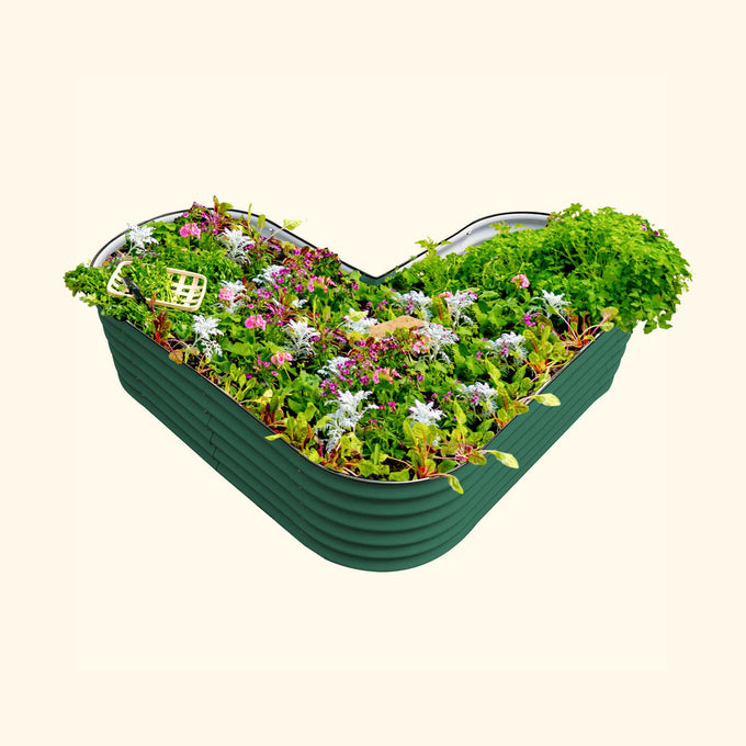 L-Shaped Raised Garden Bed Kit - Standard Size 17" Tall