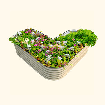 L-Shaped Raised Garden Bed Kit - Standard Size 17" Tall