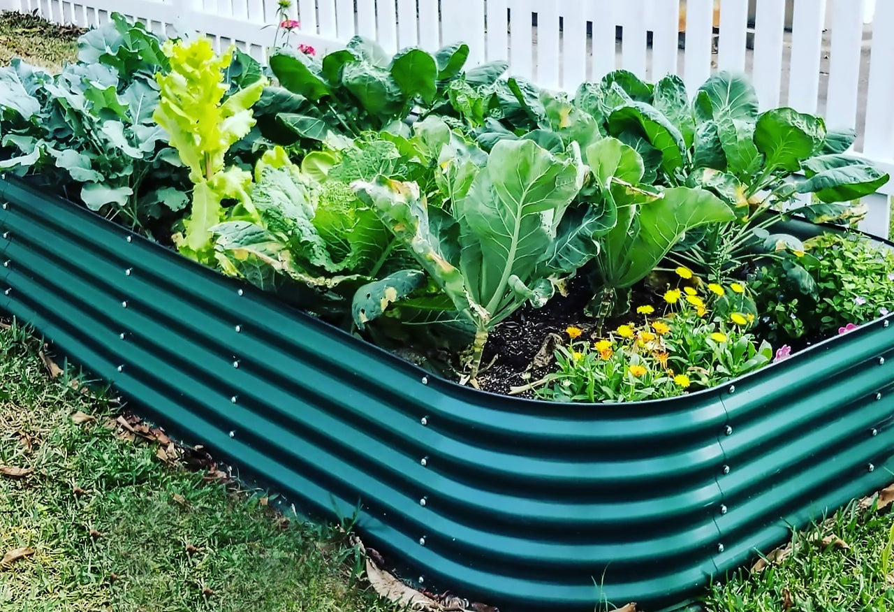 17" Tall 10 In 1 Jumbo Modular Metal Raised Garden Bed Kit