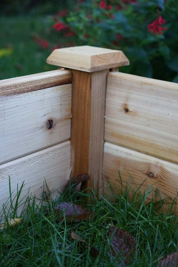 Cedar Raised Bed Garden with Caps
