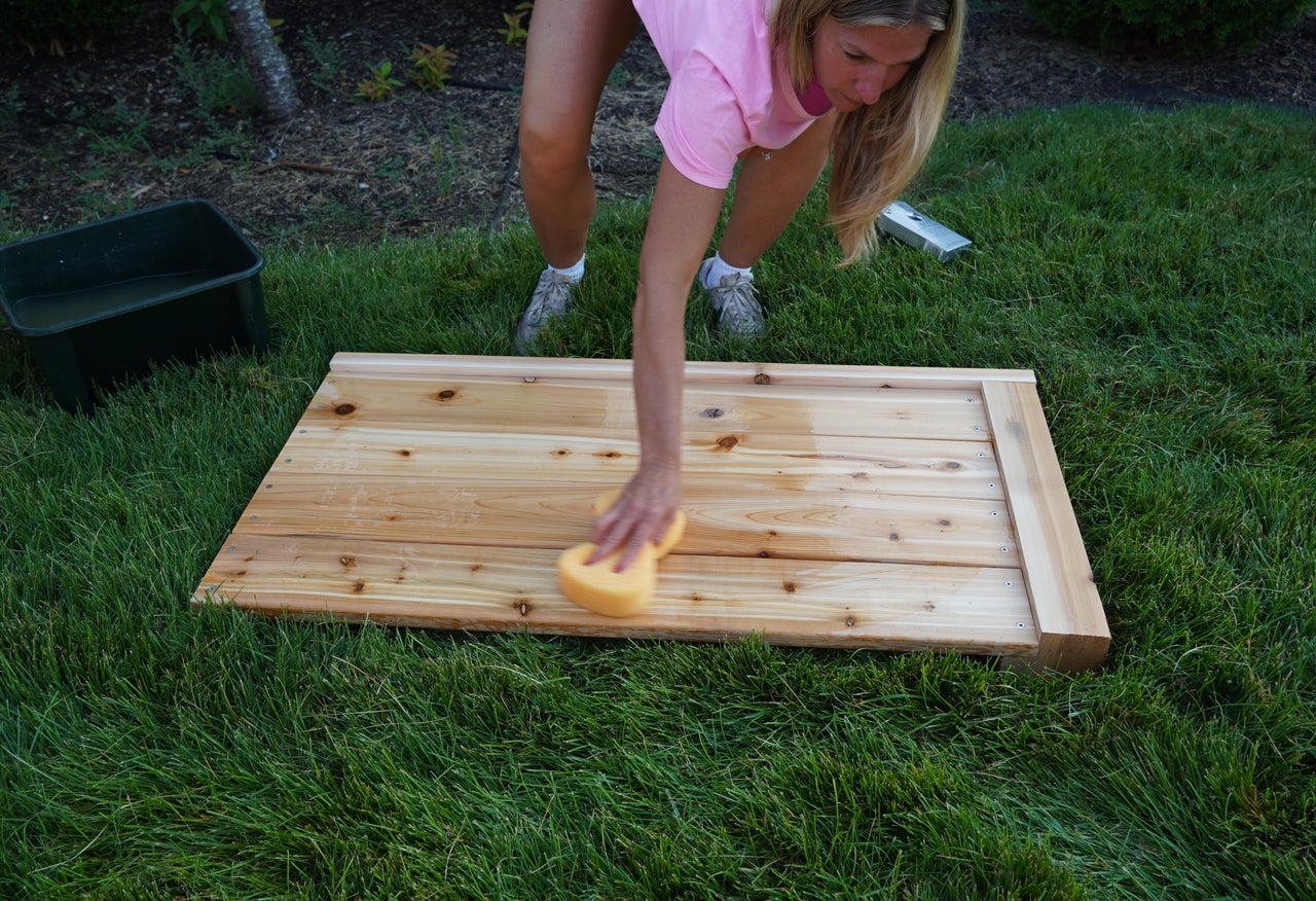 Cedar Panel Raised Bed L Shaped Garden with Trim