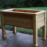 Elevated Cedar Raised Bed Planter with Trim
