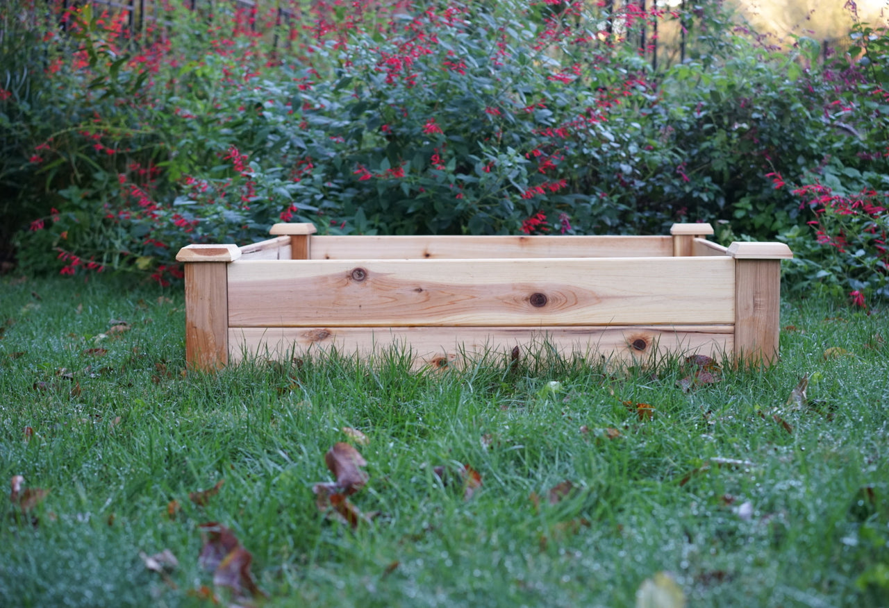 Cedar Raised Bed Garden with Caps