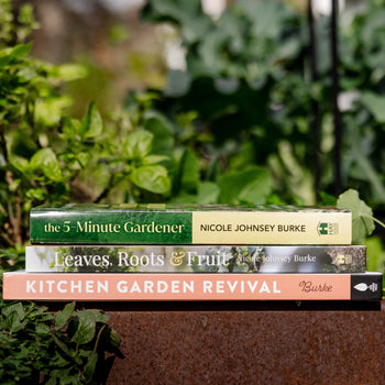 Book Trio: Kitchen Garden Revival, Leaves, Roots and Fruit, and The 5-Minute Gardener