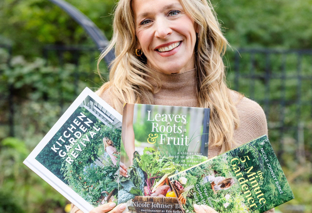 Book Trio: Kitchen Garden Revival, Leaves, Roots and Fruit, and The 5-Minute Gardener