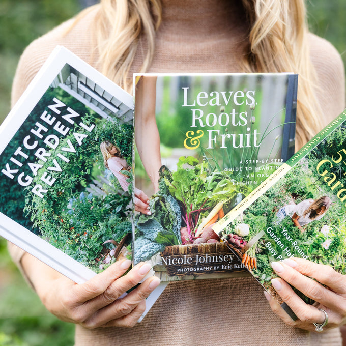 Book Trio: Kitchen Garden Revival, Leaves, Roots and Fruit, and The 5-Minute Gardener