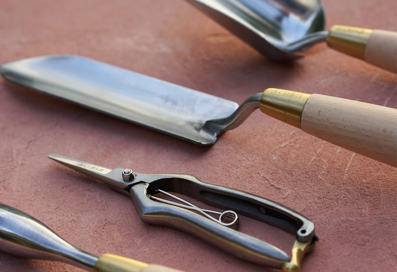 Stainless and Brass Garden Tool Set