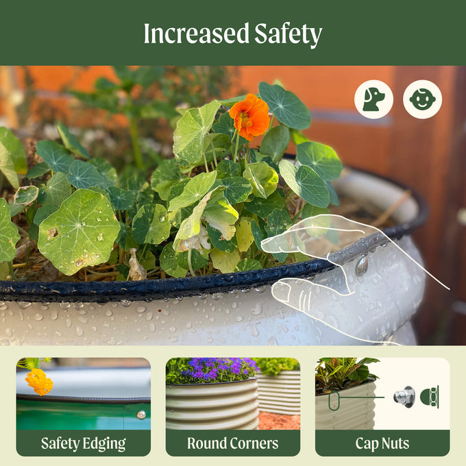Medium Modular Metal Raised Garden Bed Kit 11" Tall 6 In 1