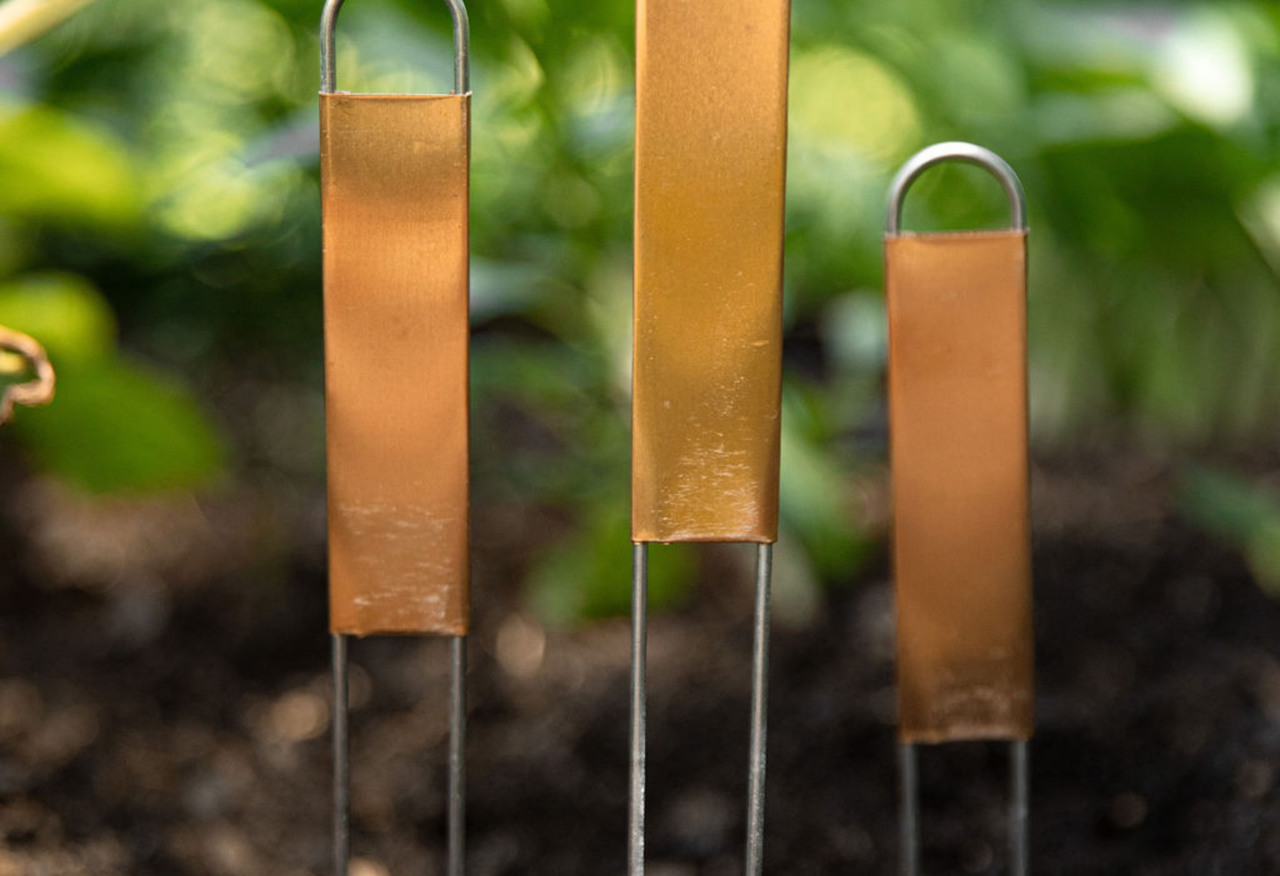 Copper 12" Hairpin-Style Plant Labels