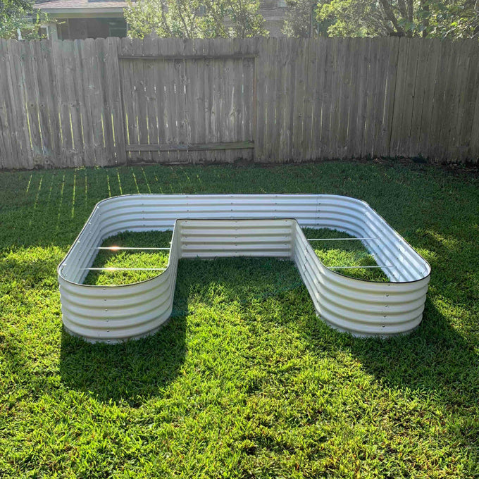 Tall U-Shaped Raised Garden Bed Kit 17" Tall- Large Size