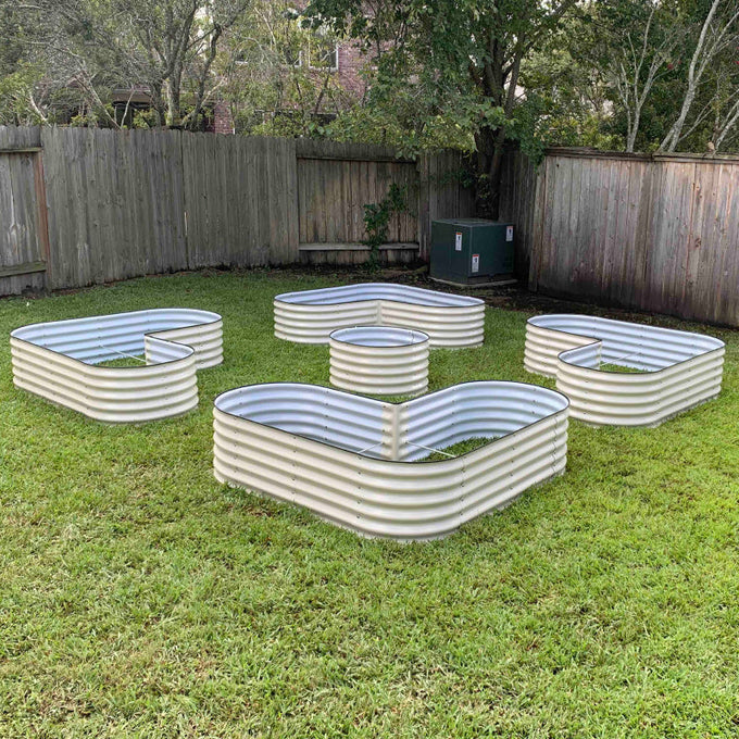 L-Shaped Raised Garden Bed Kit - Standard Size 17" Tall