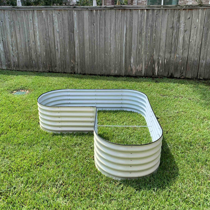 L-Shaped Raised Garden Bed Kit - Standard Size 17" Tall
