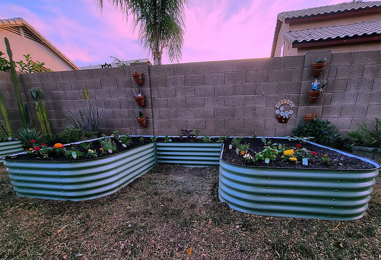 U-Shaped Raised Garden Bed Kit17" Tall - Jumbo Size