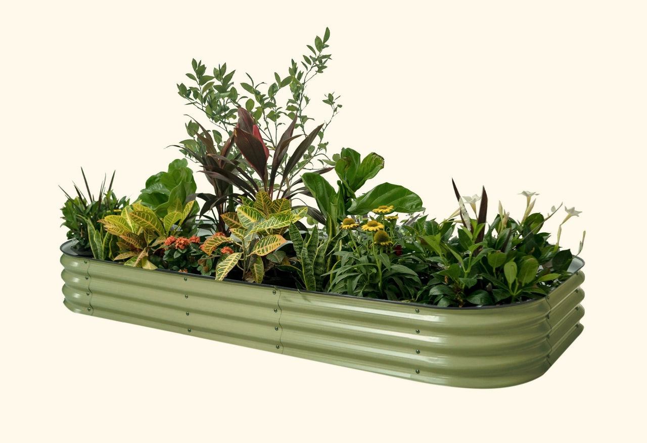 11" Tall 10 In 1 Jumbo Modular Metal Raised Garden Bed Kit