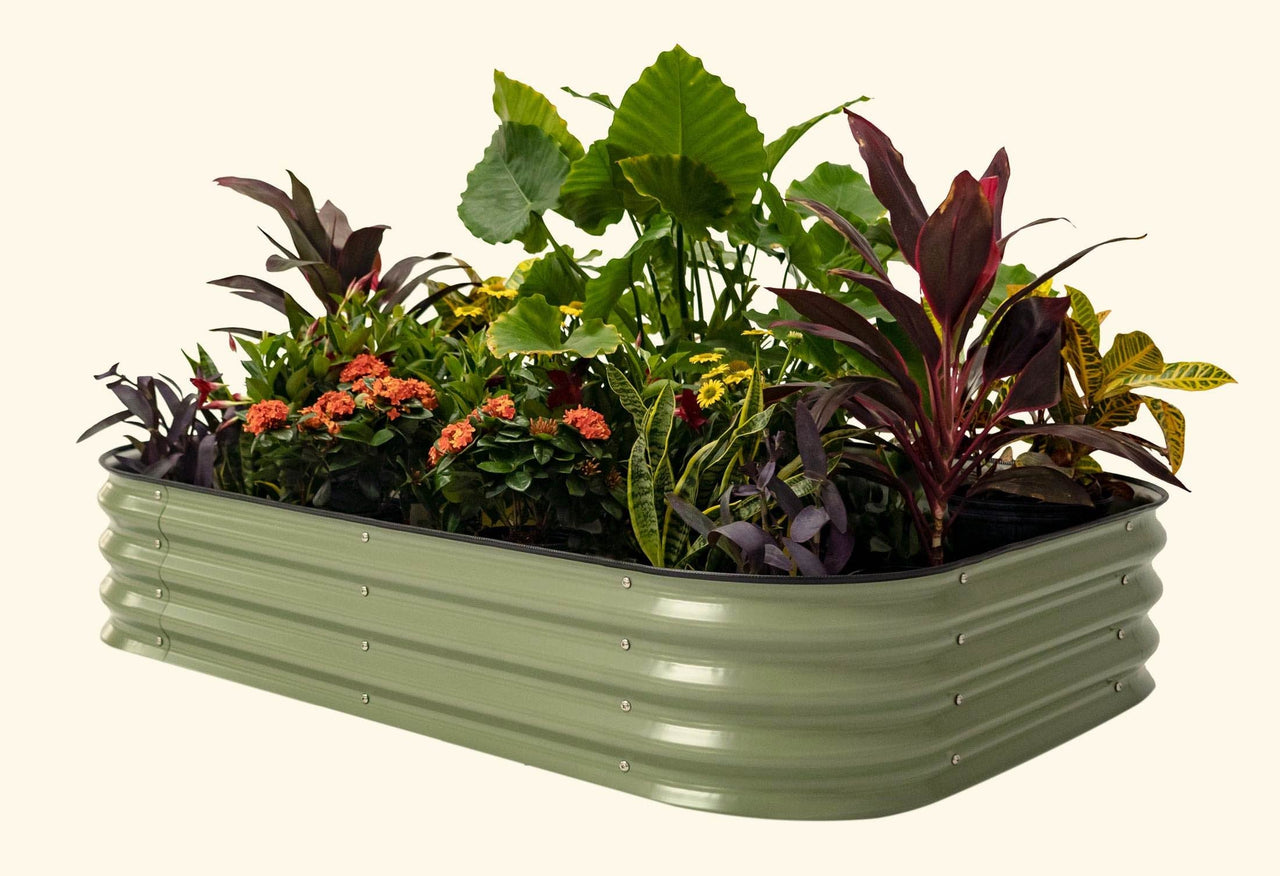Medium Modular Metal Raised Garden Bed Kit 11" Tall 6 In 1
