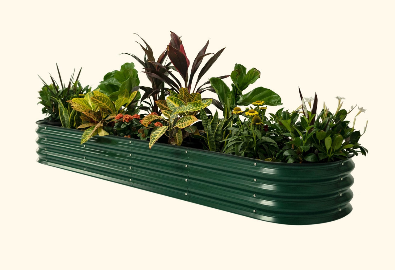 11" Tall 9 In 1 Large Modular Metal Raised Garden Bed Kit