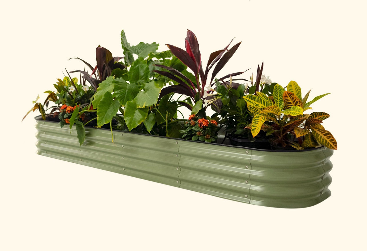 11" Tall 9 In 1 Large Modular Metal Raised Garden Bed Kit