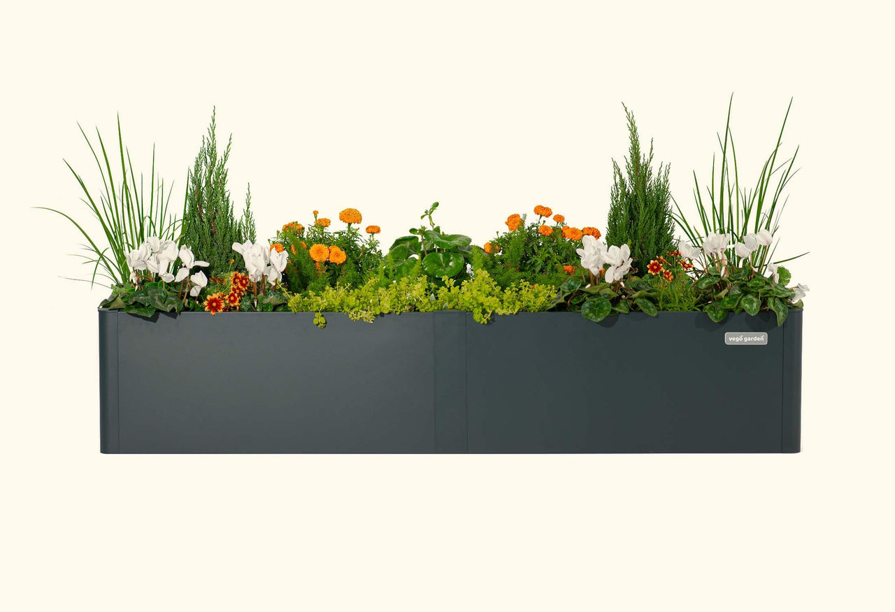 17" Tall Modern 42" x 83" Metal Raised Garden Bed
